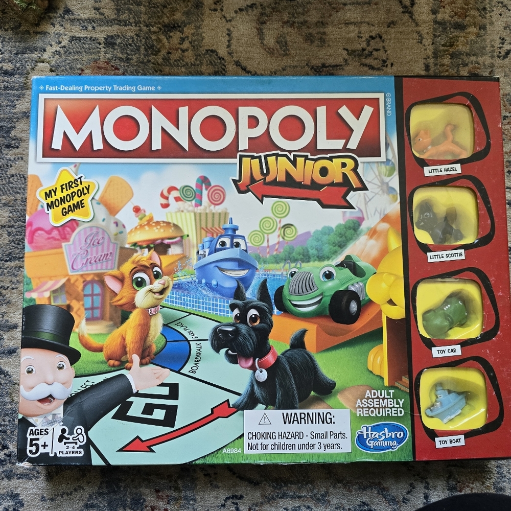 Monopoly Junior Board Game by Hasbro - Colorful Fun for Kids